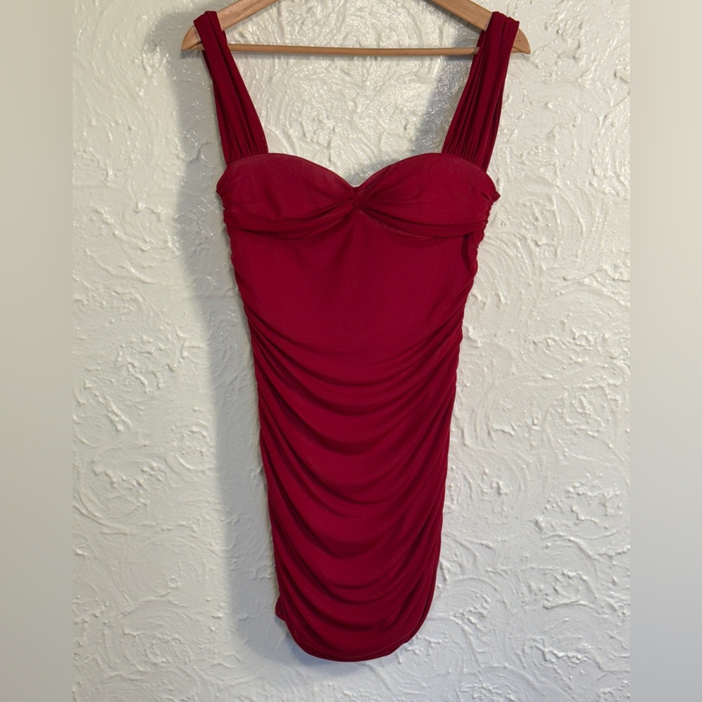 Elegant Red Midi Dress